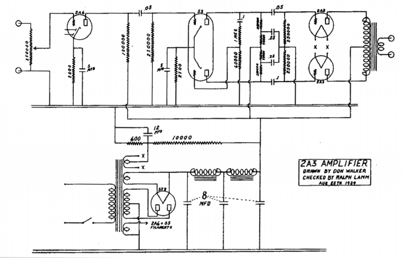 2a3 Tube Amplifier circuit