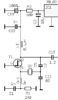 FET Colpitts Oscillator Microwave circuit