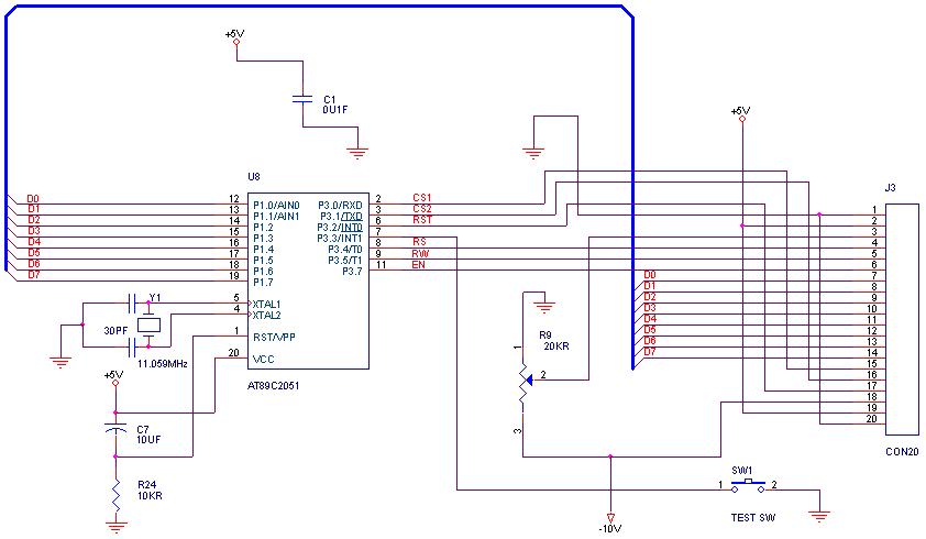 graphical LCDs with a microcontroller circuit