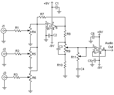 Simple Microphone Mixer circuit