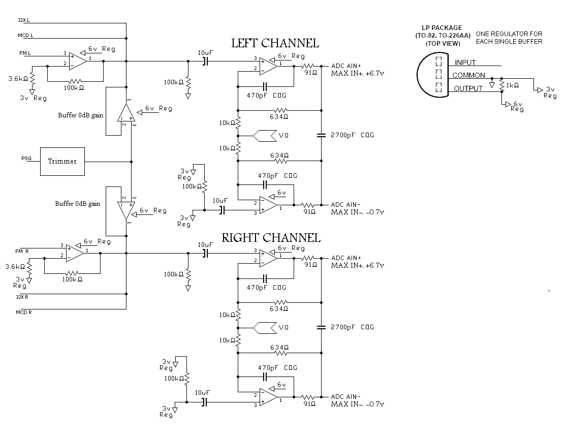 MD1 audio w/ mCD & 32x buffer amp circuit
