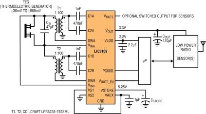 Energy harvesting from thermoelectric sources