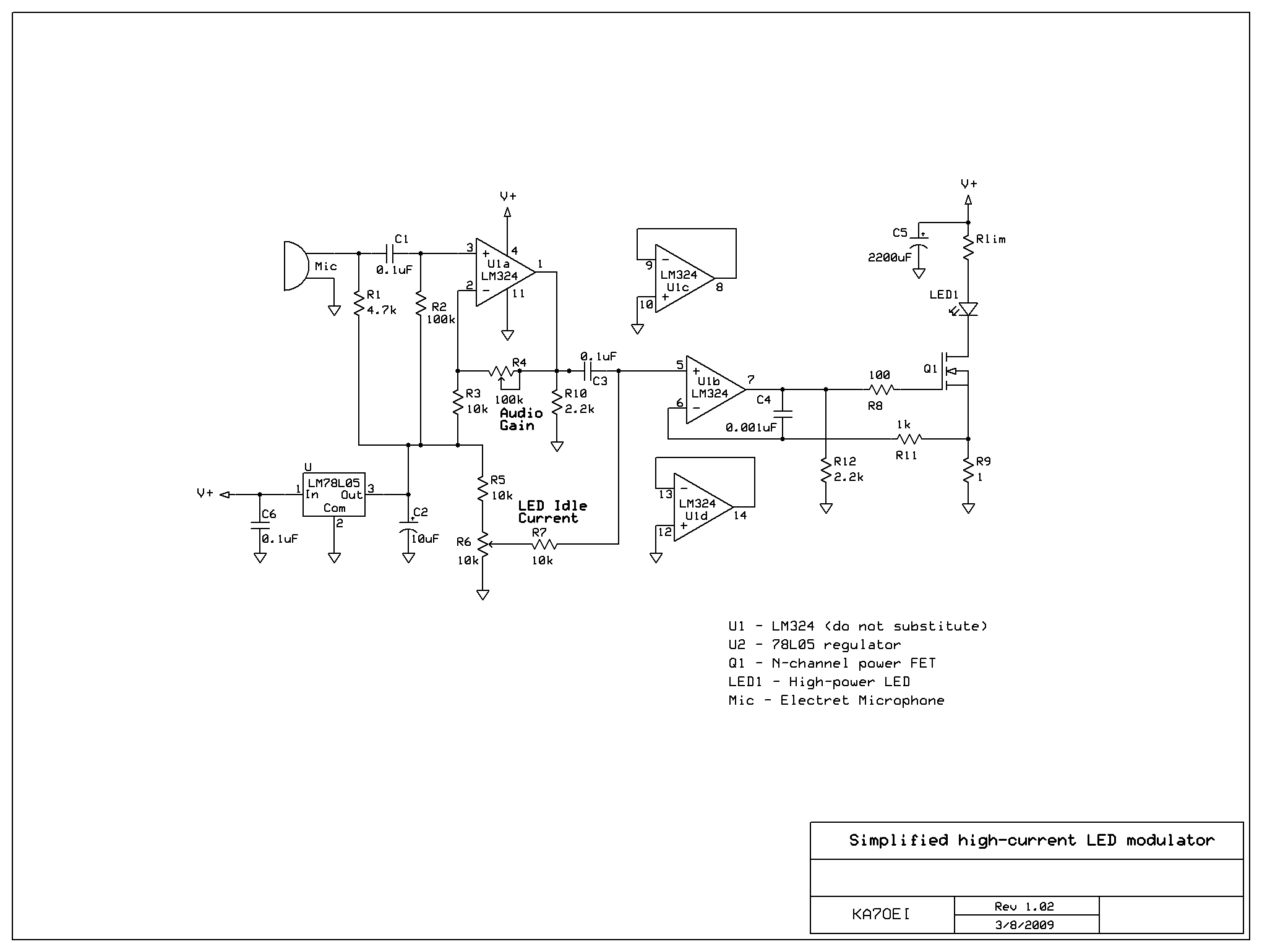 LED linear modulator circuit