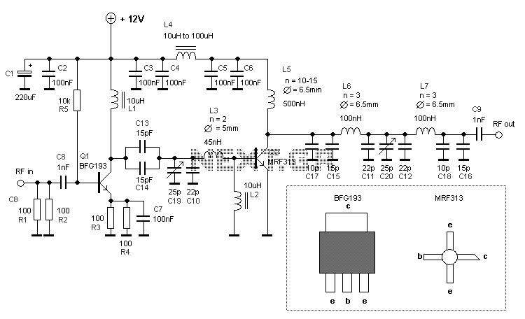 15 W linear Power Amplifier circuit