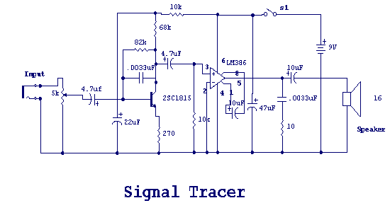Simple LM386 amplifier circuit