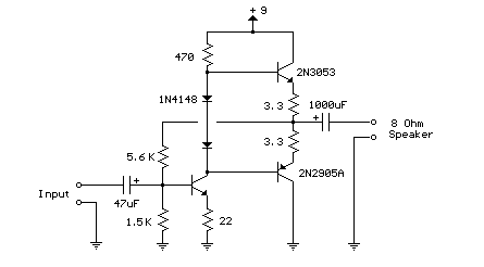 50MW Audio Amplifier circuit