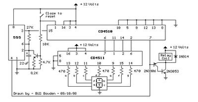 circuit 9 second countdown power on circuit