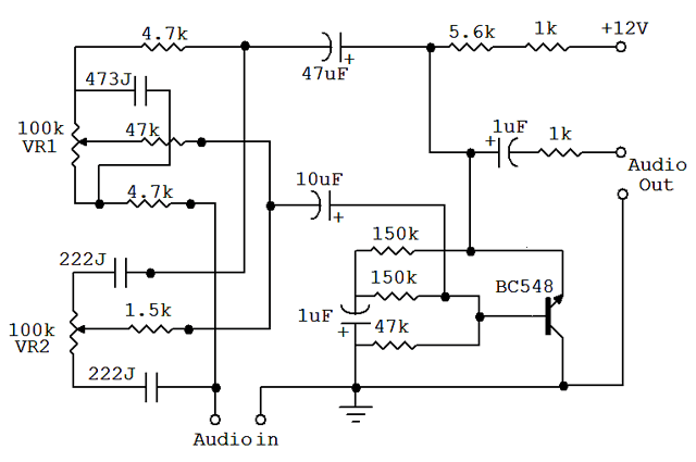 Bass and Treble Controller- Audio Equalizer Circuit