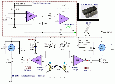 Line Follower Robotic With Quad Op-Amp LM324