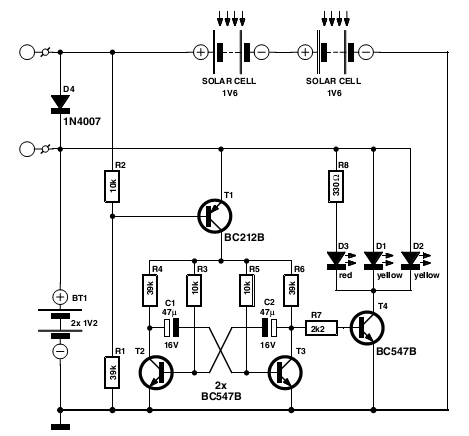 High-intensity LED Warning Flasher circuit