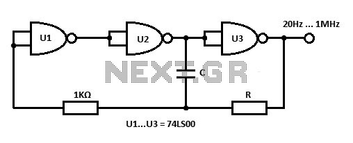 IC square wave generator circuit