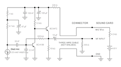 microphone computer circuit schematic circuit