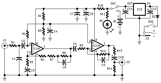 Portable Phone Preamplifier circuit