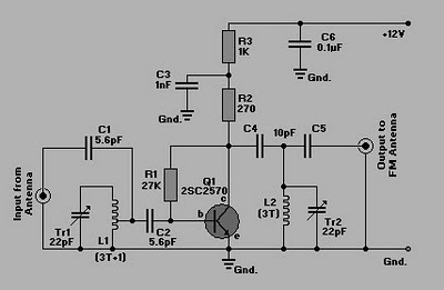 booster radio fm schematic circuit