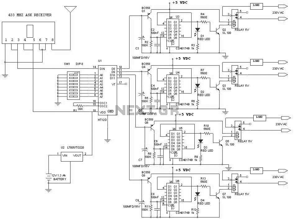 Remote Control Receiver Circuit