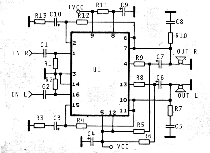 2x30watt home amplifier circuit
