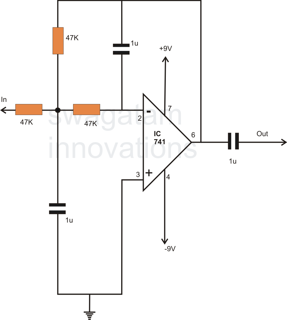 how to make simple active low pass circuit