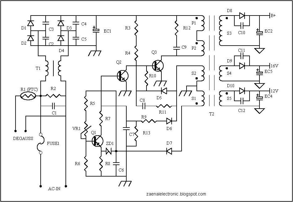Protectors Circuit on SMPS power supply Schematic Diagram circuit