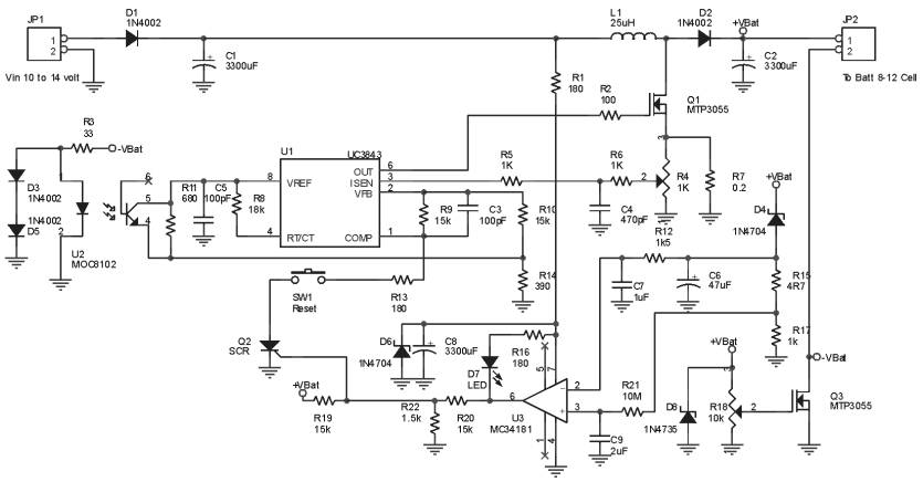 Ultra Fast Battery charger circuit Schematic Diagram