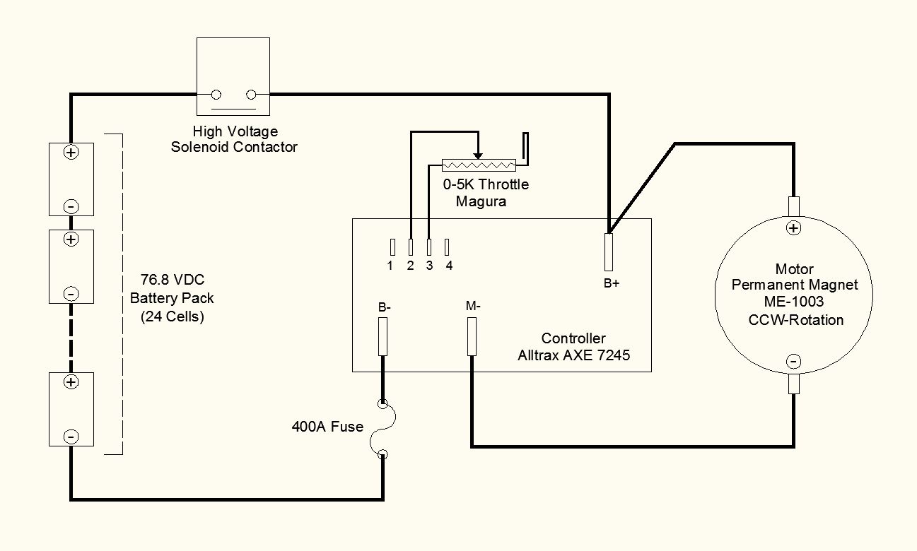 Electric Motorcycle Main Power Circuit