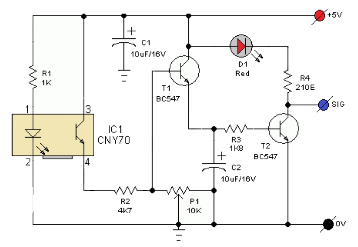 line following robot sensor circuit