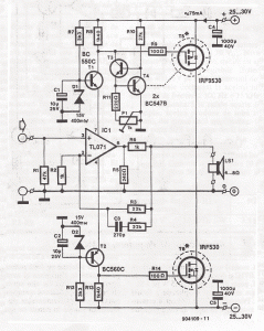 Electronics Mosfet power amplifier schematics circuit