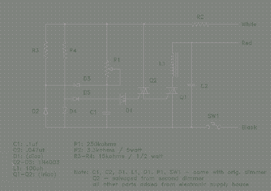 Mains Light dimmer circuit