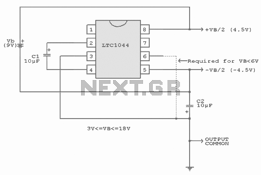 Positive and negative from a battery LT1010