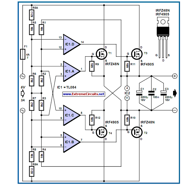 Power MOSFET Bridge Rectifier circuit