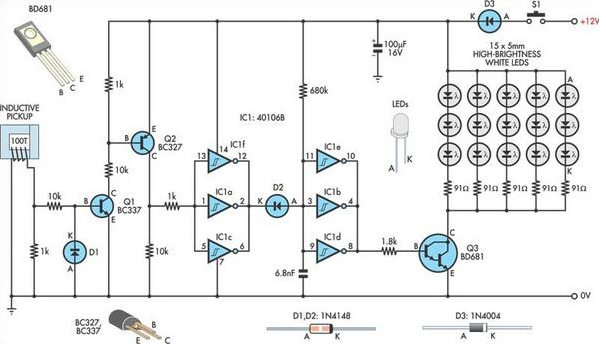 Automotive LED Timing Light circuit