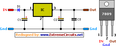 9 Volt 2 Ampere DC Power SupplyCircuit circuit
