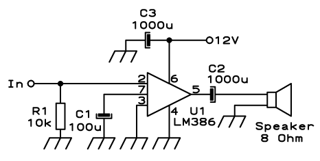 Circuit Project Small Audio Amplifiers Using LM386 and NE5534 circuit