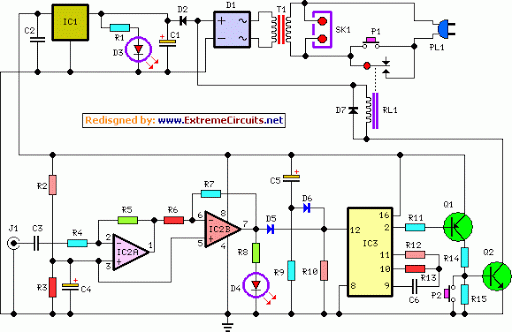Amplifier Timer Circuit Schematic