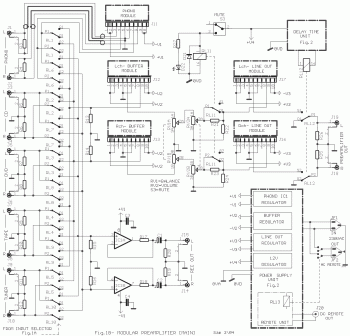 High-End Audio Modular Preamplifier circuit