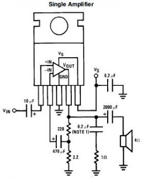 7W Mini Audio Amplifier Circuit based LM383 circuit