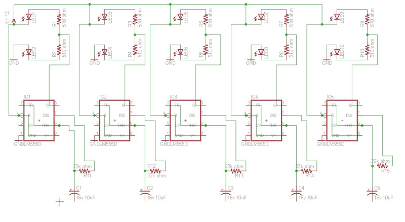 led flasher circuit schematic inside circuit