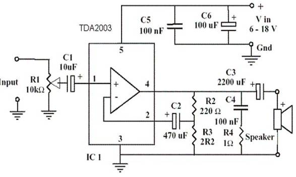 10w audio amplifier circuit