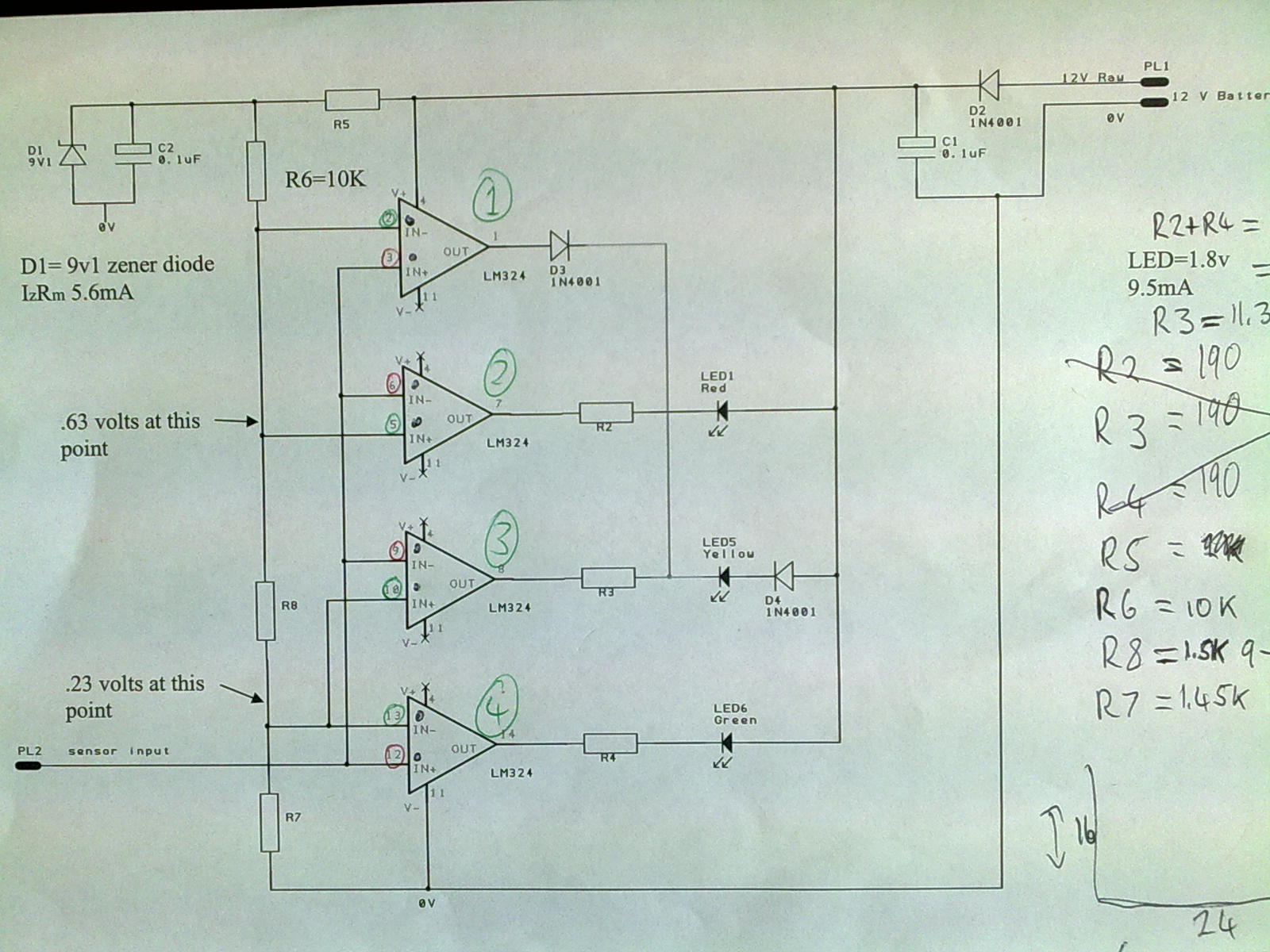 oxygen sensor tester circuit board circuit