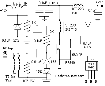 60watt rf radio frequency circuit