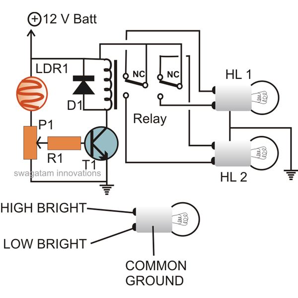 how to make automatic vehicle headlight