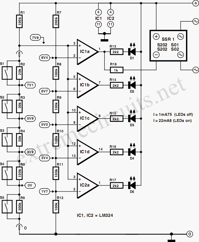 Rainwater Storage Gauge circuit