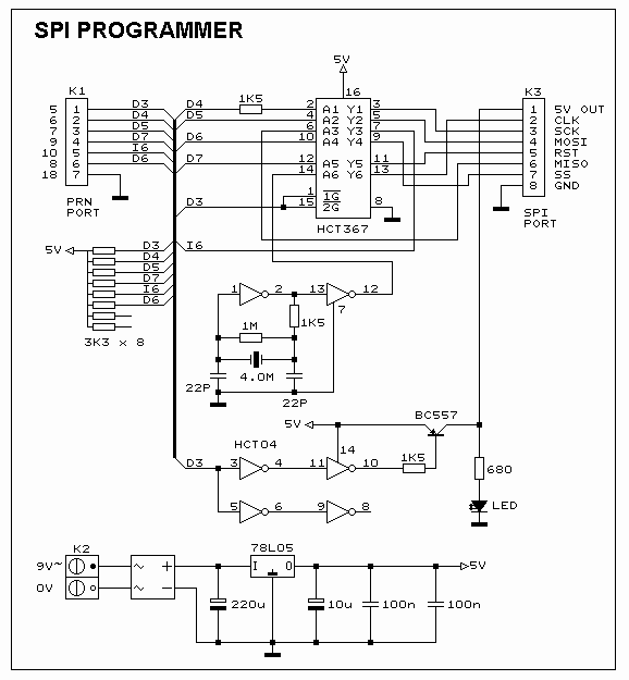 spi flash programmer circuit diagram circuit