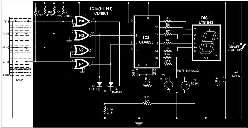 Fluid Level Detector Circuit PCB