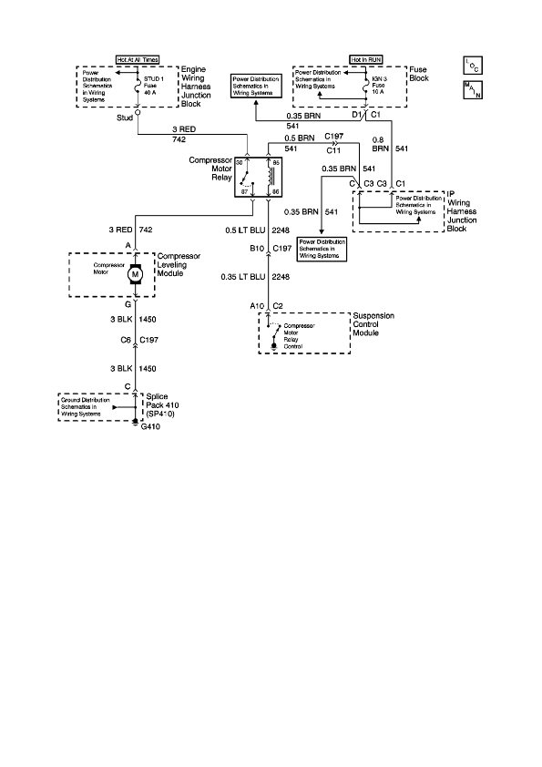 2000 suburban relay air compressor LT v i manually put power circuit