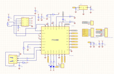 FT232 USB to Serial Module circuit