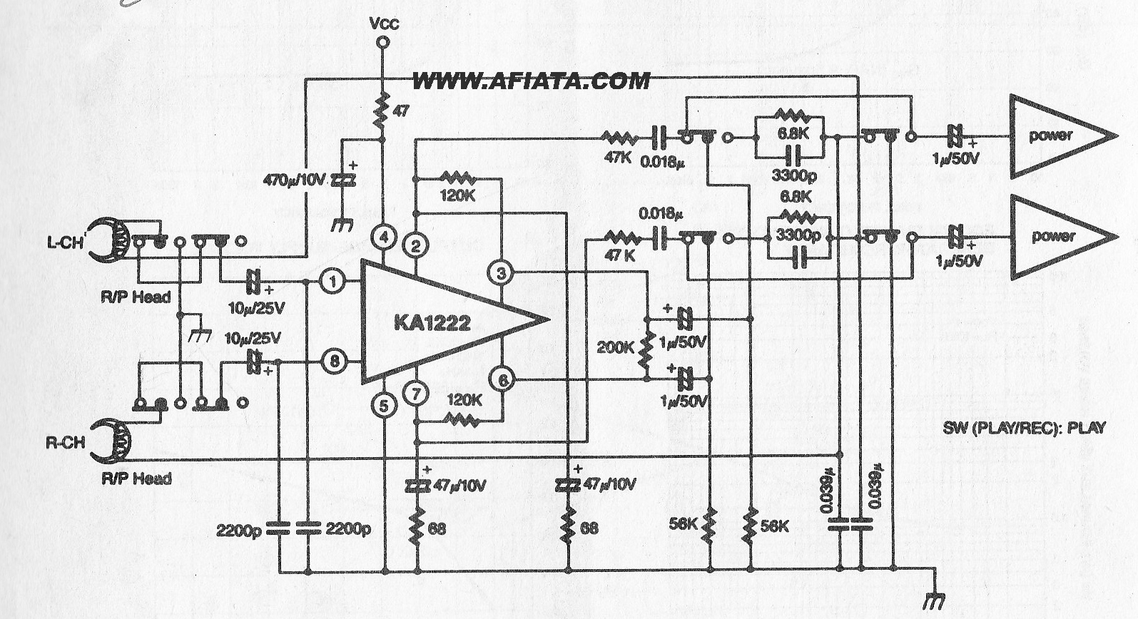 stereo audio preamp schematic