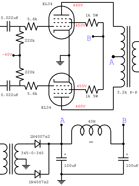 marshall jcm800 2204 power amp circuit