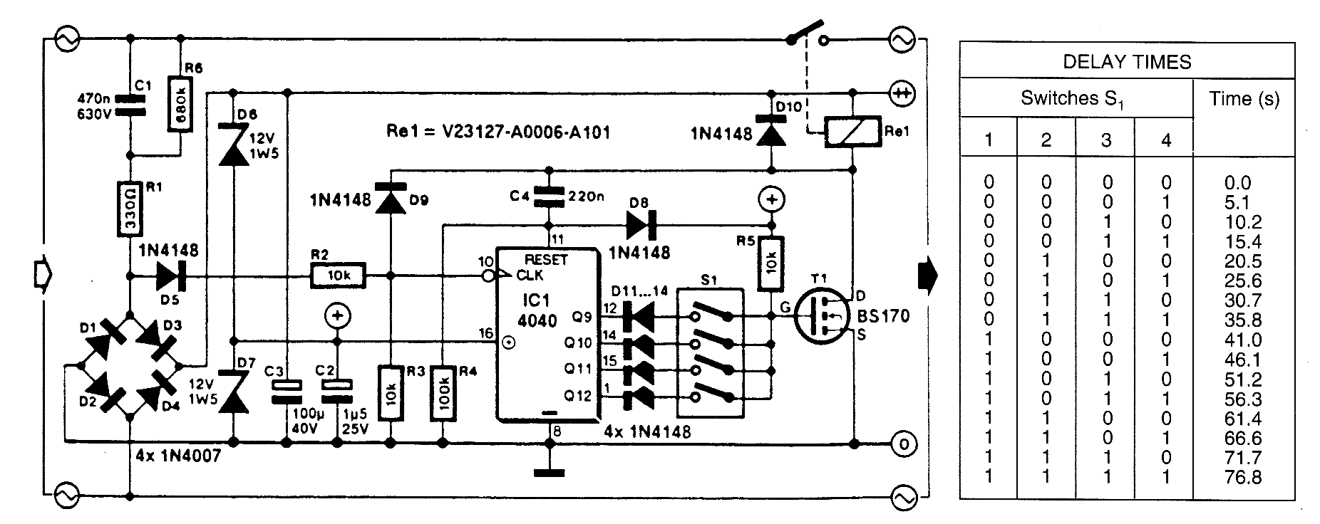 Simple B delay circuit for tube power amp circuit