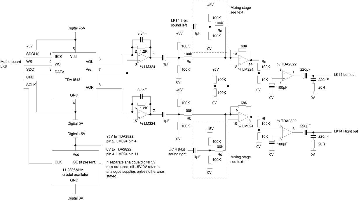 16 bit sound circuit