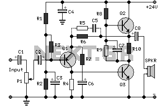 5 watt class a audio amplifier circuit
